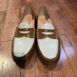 J Crew Two Tone Loafers Size 8.5